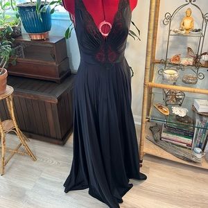 Vintage Olga Boudoir Long Lacy Slip Dress